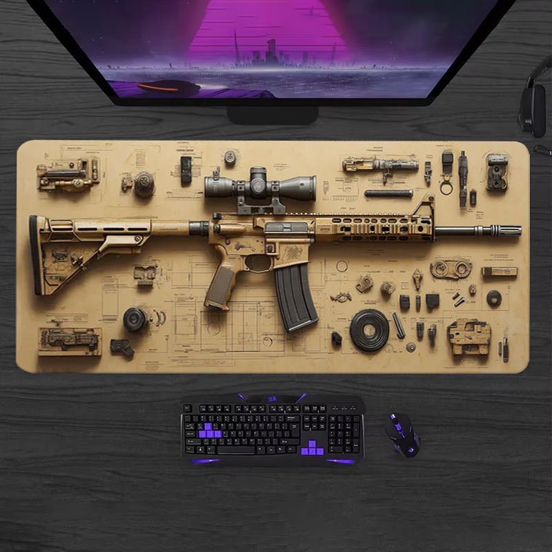 Gaming Keyboard And Mouse - Parçaları Sökülebilir Yumuşak Oyun Mouse Pad'i