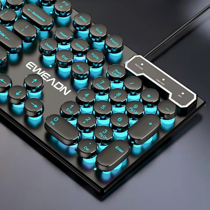 Gaming Keyboard And Mouse - Retro Punk Mekanik Hissiyatlı Klavye Mouse