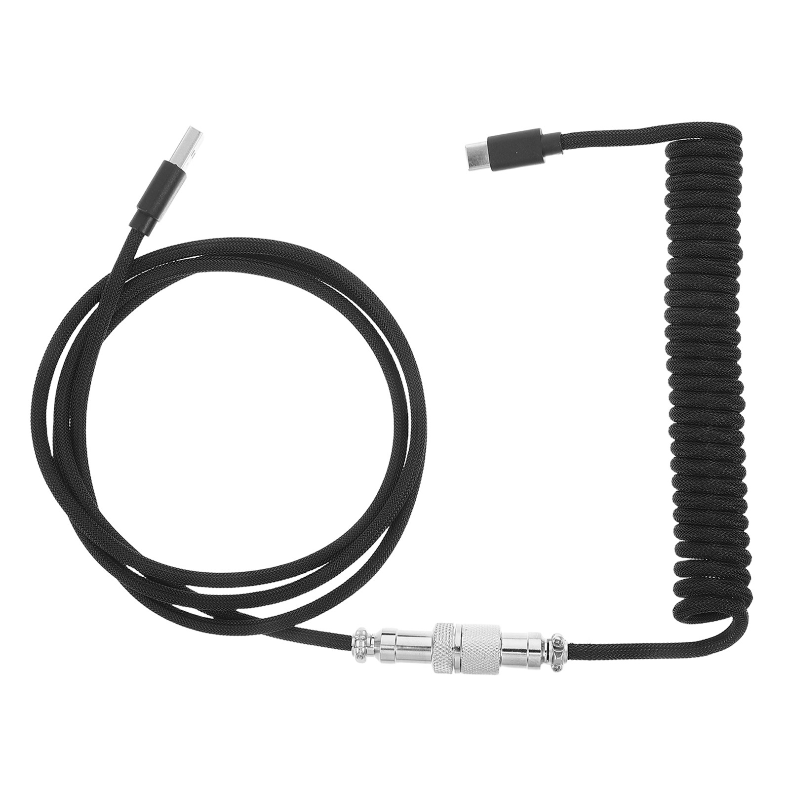 Gaming Keyboard Extension - Spiral Oyun Klavyesi Kablosu Örgülü USB