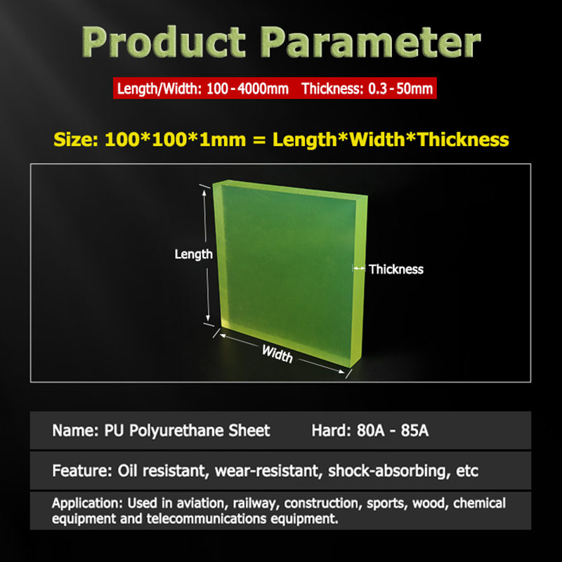 Polyurethane Foam Sheet - PU Poliüretan Levha Yarı Saydam Sarı-Yeşil