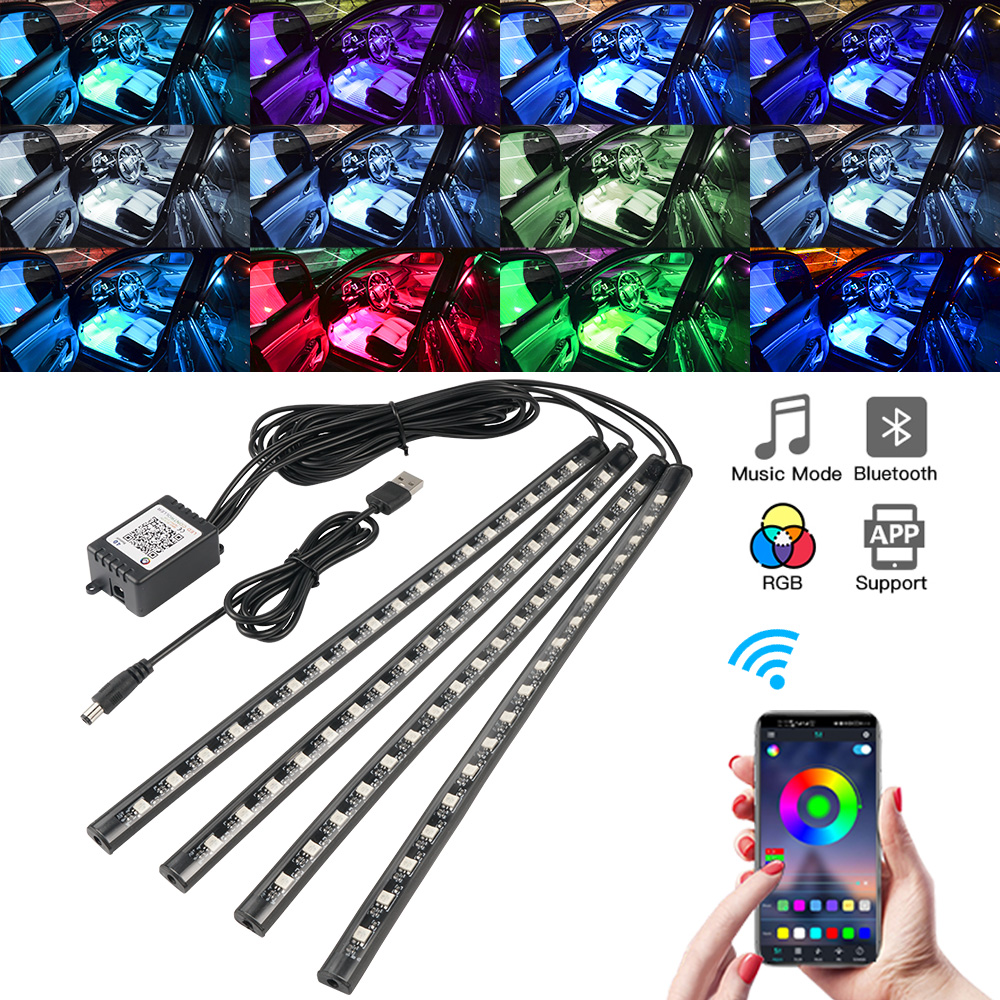 Rgb Underglow Strip - Neon LED İç Araba Işık APP