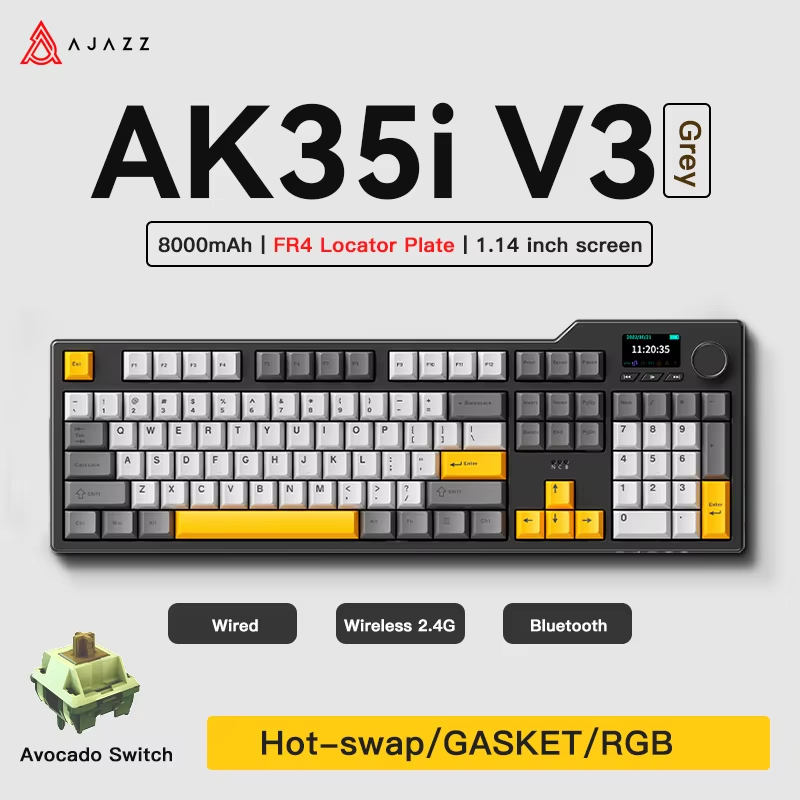 Ajazz AK35I V3/V4 MAX Üç Modlu - Gaming Keyboard Hot Swappable incelemesi ve fiyatı