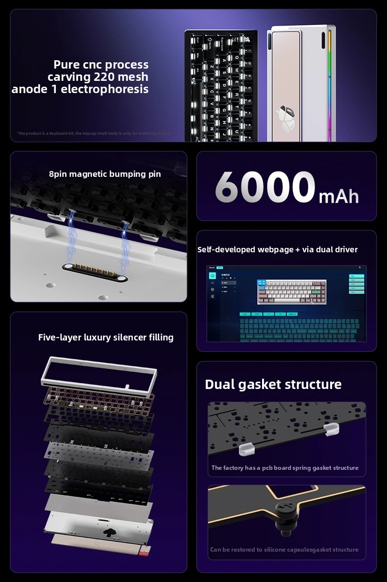 YENİ WEIKAV Nut65 Alüminyum Al - Gaming Keyboard Hot Swappable incelemesi ve fiyatı