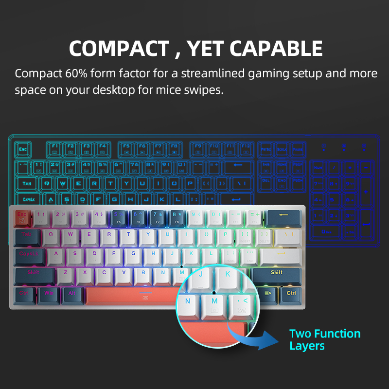 K500-B61 Machenike Mini Mekani - Gaming Keyboard Hot Swappable incelemesi ve fiyatı