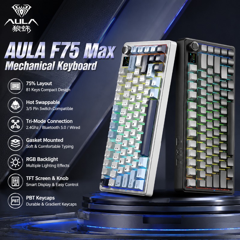 AULA F75 Max Mekanik Klavye %7 - Gaming Keyboard Ergo incelemesi ve fiyatı