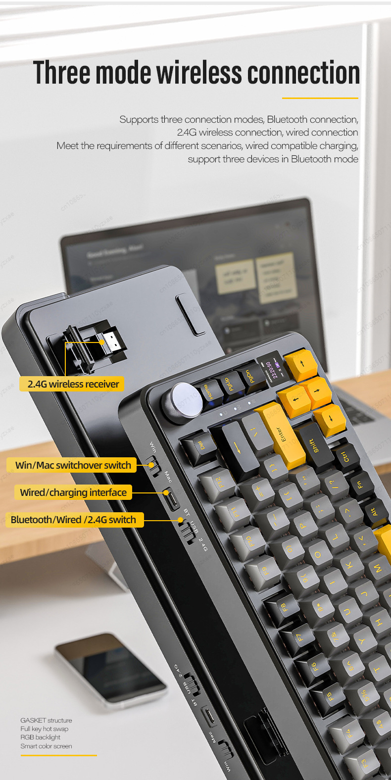 2024 Yeni AL66 Mekanik Klavye  - Gaming Keyboard Hot Swappable incelemesi ve fiyatı