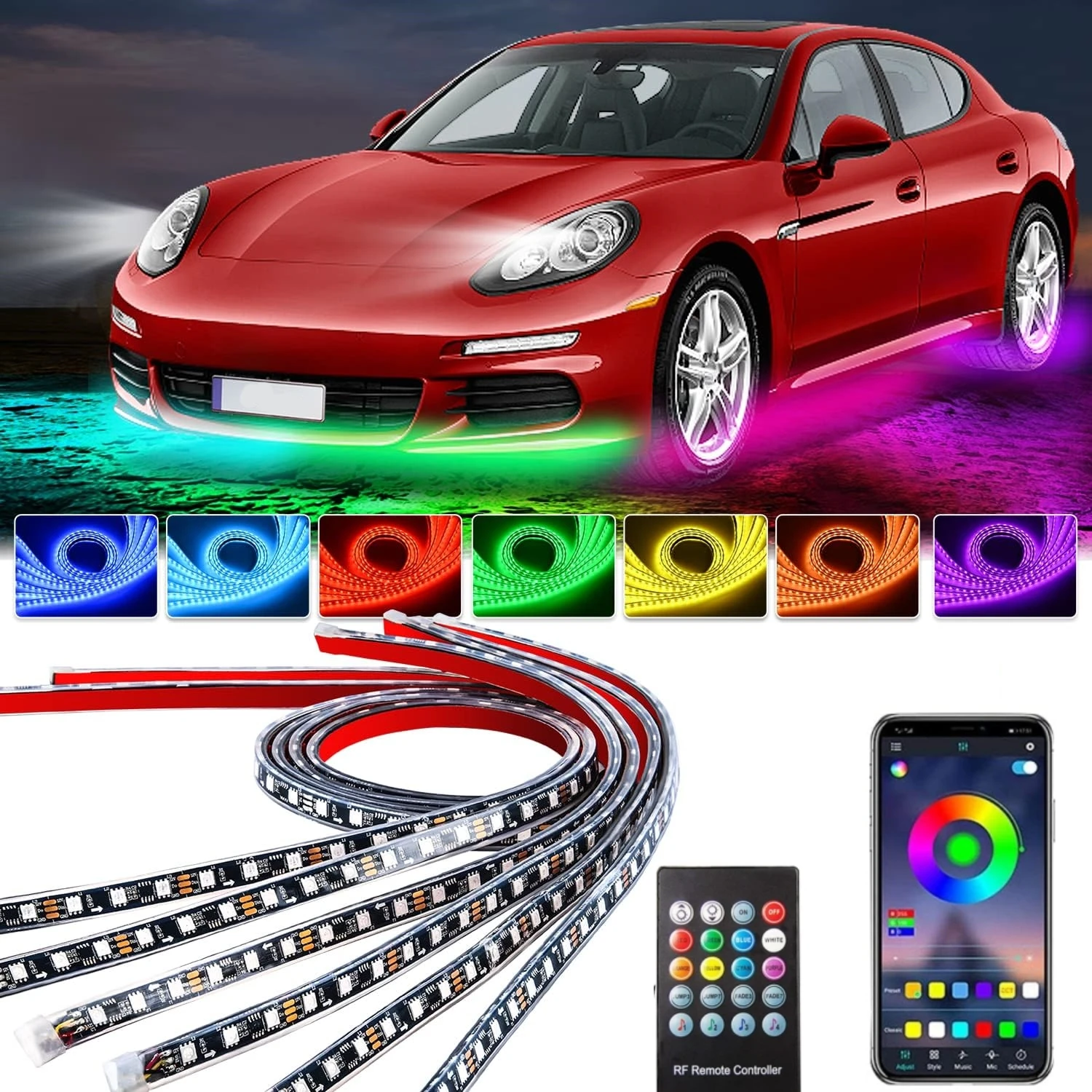 Araba Underglow Neon işık esne - Rgb Underglow Strip incelemesi ve fiyatı