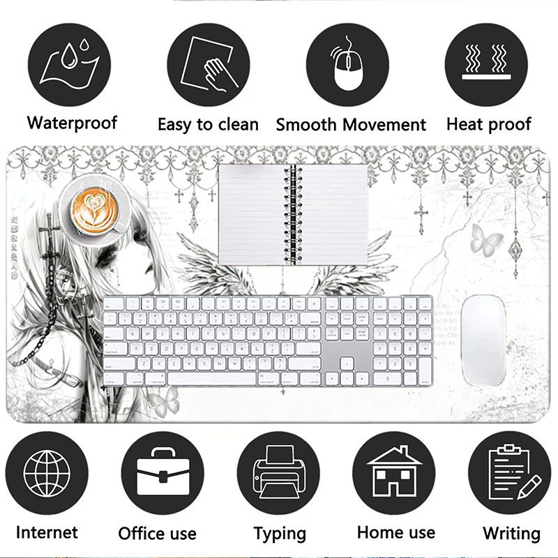Deri Mousepad Siyah Beyaz Anim - Gaming Keyboard And Mouse incelemesi ve fiyatı