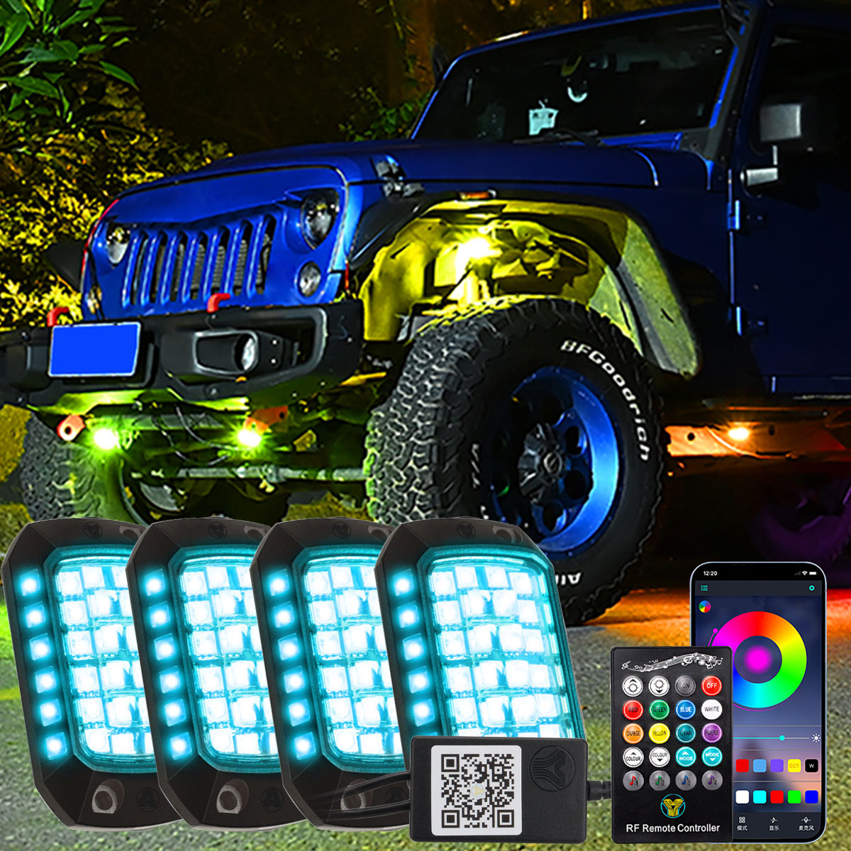 Araba RGB LED Şasi ışık şeridi - Rgb Underglow Strip incelemesi ve fiyatı